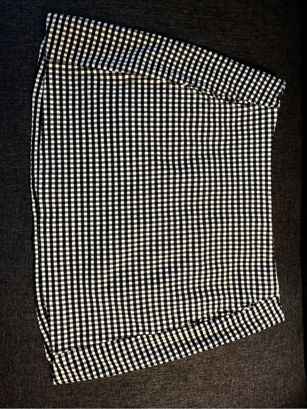 Black & White Gingham Mini Skirt